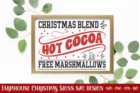 Christmas Blend Hot Cocoa Free Marshmall Graphic By CraftArt Creative