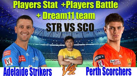 Str Vs Sco Dream11 Team Adelaide Strikers Vs Perth Scorchers Bbl