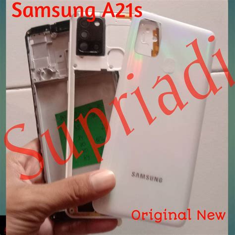 Casing Housing Samsung A21s Fullset Backdoor Backdor Frame Lcd Tulang