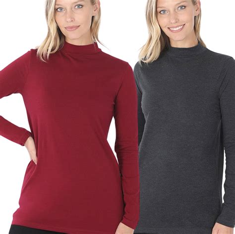 Wholesale1641 Mock Turtleneck Tunic