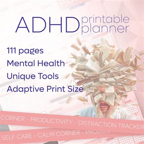 Adhd Planner Made By An Adhder Printable Adult Adhd Journal Organizer Daily Planner Self Care