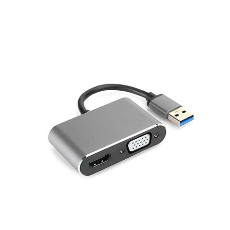 Adaptador Usb Tipo C Para Hdmi E Vga Kp Ad119 Ad0619 Knup