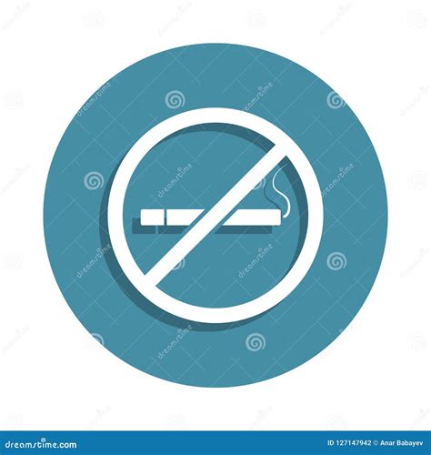 No Cigarettes Sign Icon in Badge Style. One of Airport Collection Icon