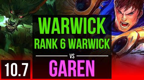 Warwick Vs Garen Top Rank 6 Warwick 1 3m Mastery Points 70