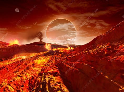 Exoplanet Wasp 49 b, illustration - Stock Image - C054/0601 - Science Photo Library