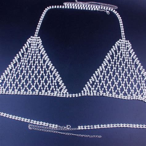 Luxus Bikini Body Schmuck Sexy Kette Dessous Bra Thongs Set Etsy De