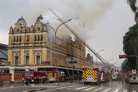 Incêndio de grandes proporções atinge Museu da Língua Portuguesa