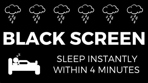 Sleep Immediately Within 4 Minutes Heavy Rain Rain Sounds Black