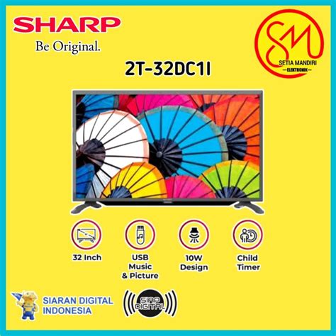 Jual KARGO SHARP 2T C32DC1i LED TV 32 Inch HD Digital DVB T2 USB HDMI