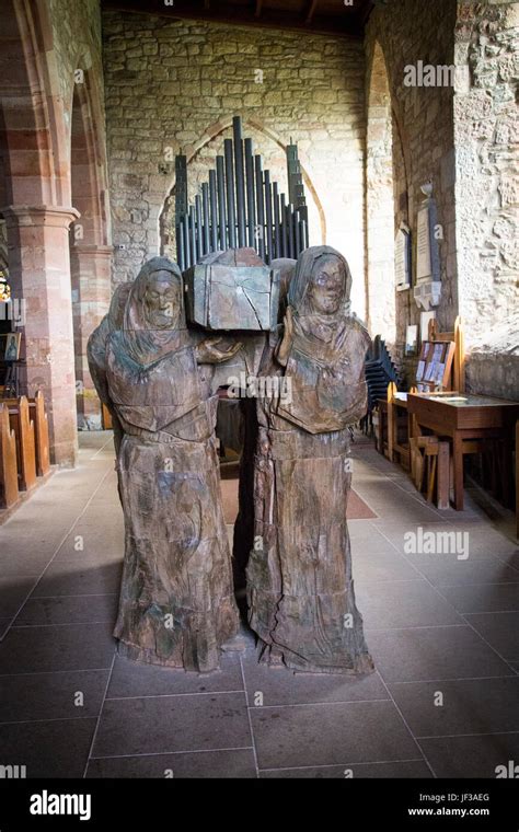 St Mary The Virgin Church Holy Island Lindisfarne Monks Carrying St