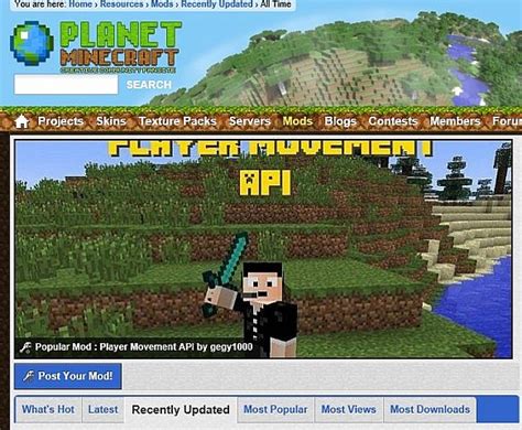 Player Movement Api Minecraft Mod