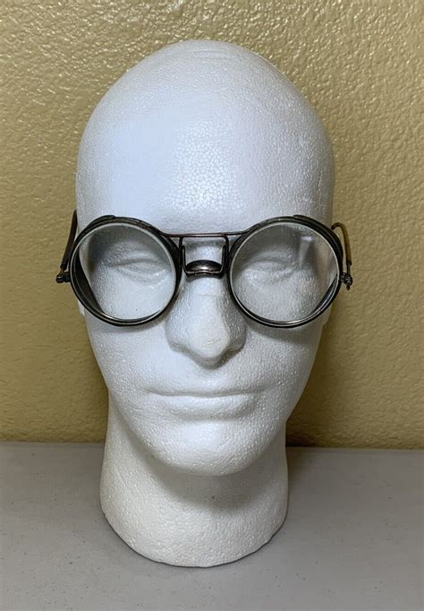 Antique Ao American Optical Safety Shield Glasses Ste Gem