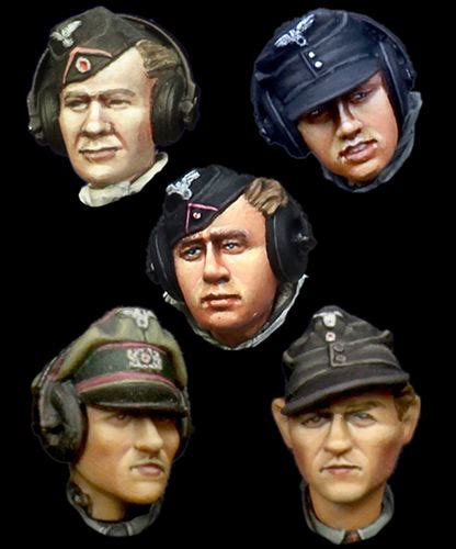 German Panzer Crew Head Set 1 Alpine Miniatures H021