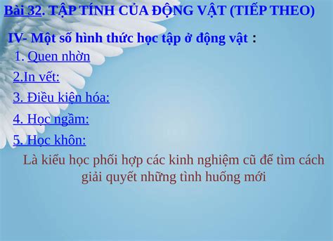 Bài 32 Tập Tính Của động Vật Tiếp Theo