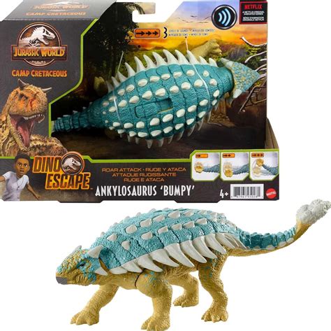 Jurassic World Ataque Rugido Ankylosaurus Dinosaurio Articulado Con Sonidos Figura De Juguete