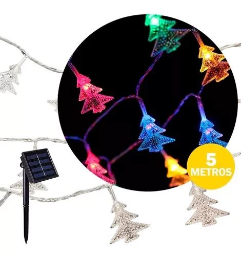 Luces Navidad Exterior Led Solar Árbol 8 Modos Rgb 4 8m