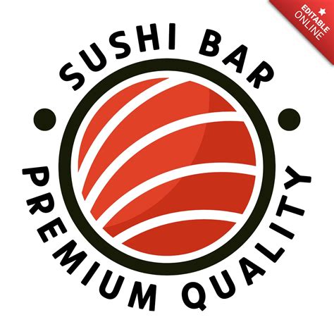 Premium Quality Sushi Bar Logo Design Template Free Design Template