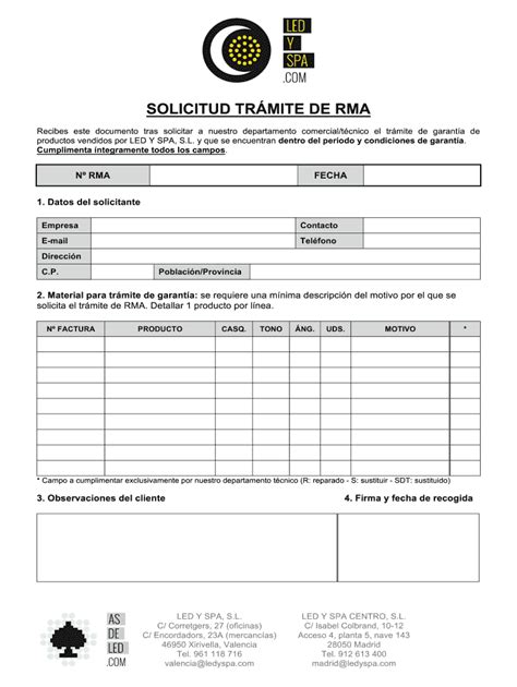 Fillable Online Solicitud Tr Mite De Rma Fax Email Print Pdffiller