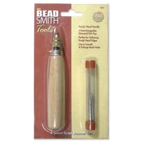 Beadsmith Piece Bead Reamer Set With Wooden Handle Bead Reamers