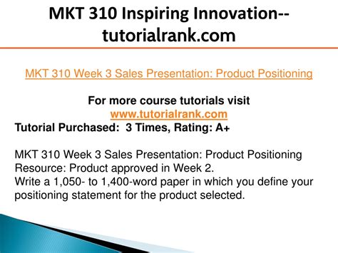 Ppt Mkt Inspiring Innovation Tutorialrank Powerpoint