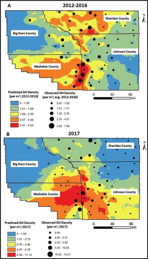 A Observed Versus Predicted Outbreak Risk Mean Grasshopper Density Download Scientific