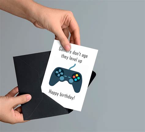 Gamer Birthday Card Play Station Xbox Birthday Card Greeting Etsy