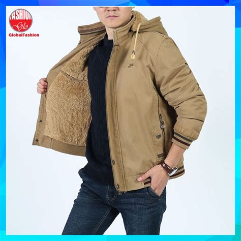 Winter Autumn Jacket Men Baju Sejuk Lelaki Tebal Hooded Soft Thick