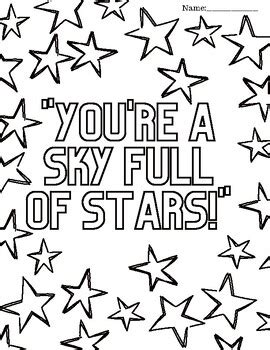 Coloring Sheet - "You're a sky full of stars!" by SimplySlugantz