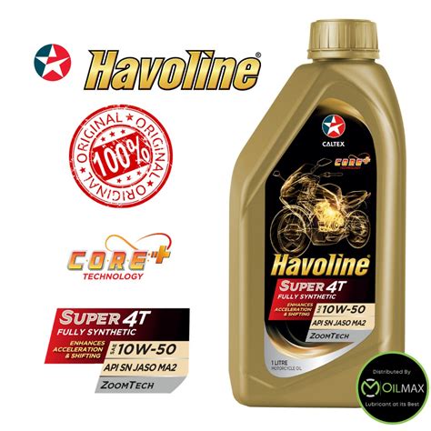 Havoline Super 4T 10W50 Fully Synthetic Caltex Shopee Singapore