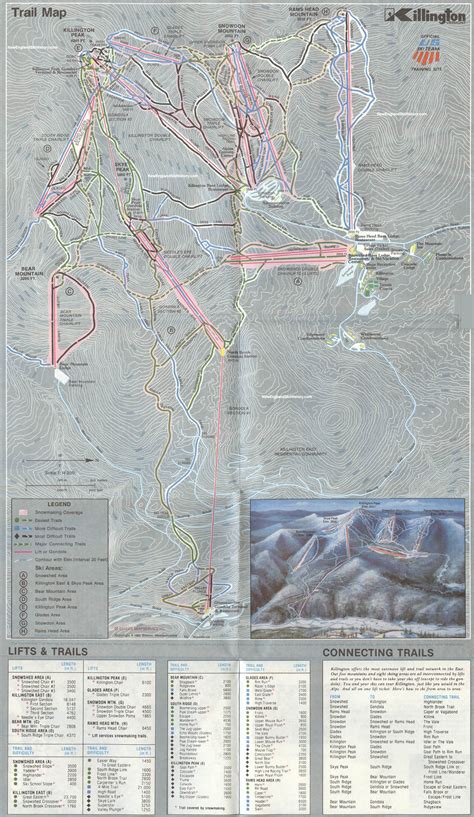 1980 81 Killington Trail Map New England Ski Map Database