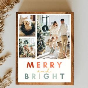 Colorful Christmas Card Template Photo Holiday Cards Photobooth Style