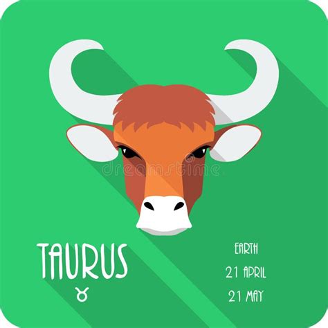 Taurus Icon Vector Astrological Horoscope Sign Zodiac Symbol Earth