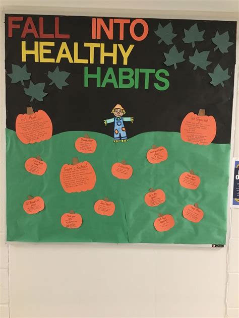 Fall Into Healthy Habits Bulletin Board