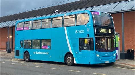 Late Night TopoDyn Joyride Arriva Wales Rhyl 4553 CX14 AZL Route