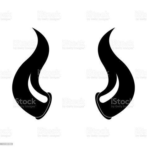 Devil Horn Vector Icon Logo Design Illustration Template Stock