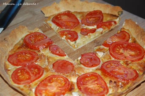 Tarte tomate chèvre et moutarde Maman ça déborde