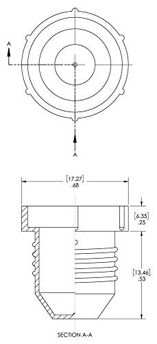 Caplugs Plastic Threaded Plug For Flared JIC Fittings PD 50 PE HD To