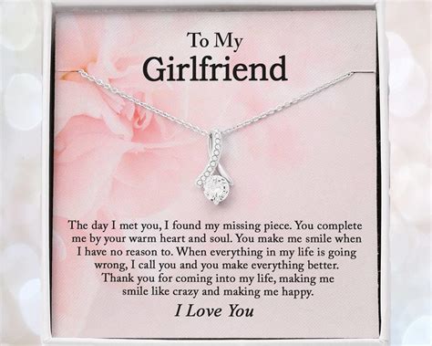 To My Girlfriend Necklace Anniversary Gift for Girlfriend - Etsy