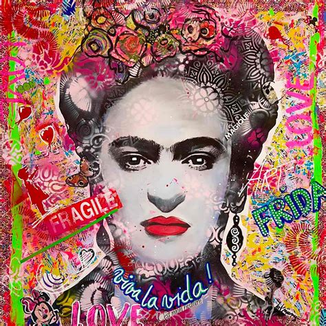 Oeuvre D Art Contemporain Technique Mixte Frida Kahlo Art Mony