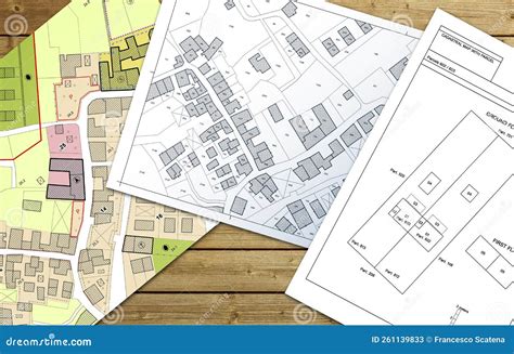 Imaginary Cadastral And General Urban Planning Documentation Zoning