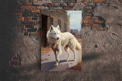 Wildwest Dire Wolf Fantasy Art Framed Canvas Print - Etsy