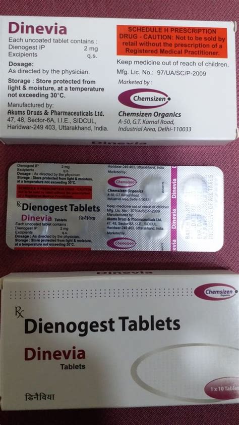 Dienogest Tablets Dienogest Tablets 2mg Latest Price Manufacturers