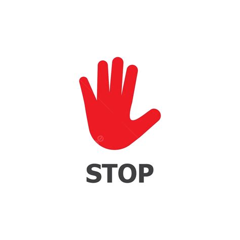 Hand Blocking Logo Restriction Flat Vector Vector Restriction Flat