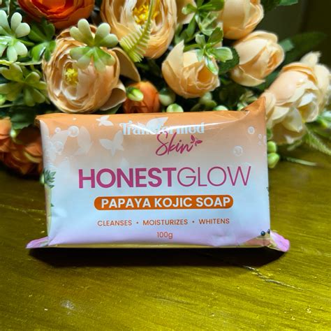 Transformed Skin Honestglow Papaya Kojic Soap Cleanses • Moisturizes • Whitens Shopee Philippines