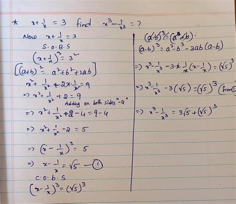 If X 1 X 3 Find X³ 1 X³ Find The Answer In Roots By Explaining