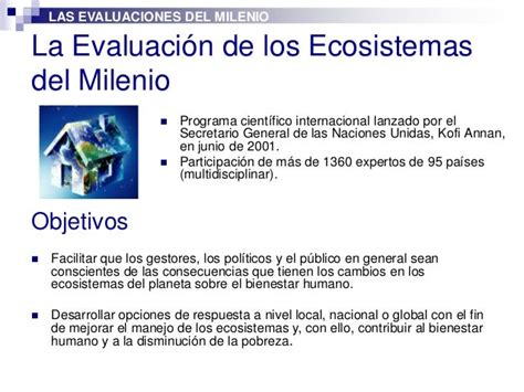 Los Servicios De Los Ecosistemas Y Las Evaluaciones Del Milenio Acl