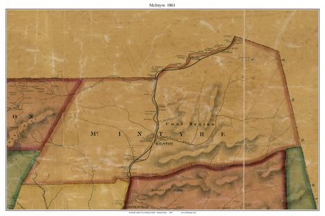 Mcintyre Township Pennsylvania Old Town Map Custom Print