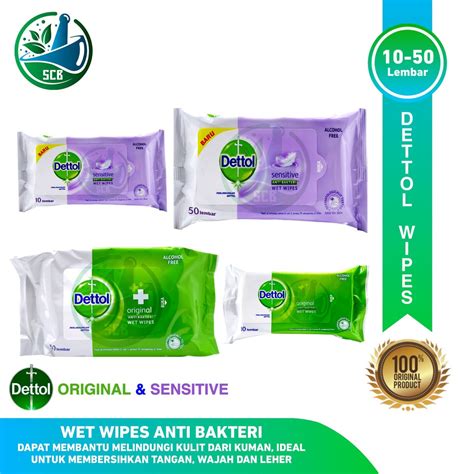 Jual Dettol Anti Bakteri Wet Wipes Tissu Basah Dettol Varian Shopee