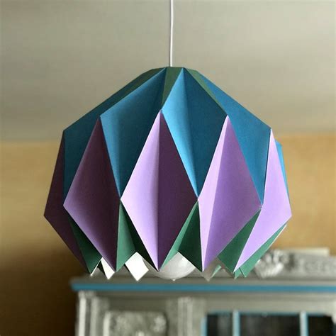 Origami Ii Paper Lamp Shade Printable Lampshade Papercraft Pdf Template To Make Your Ceiling