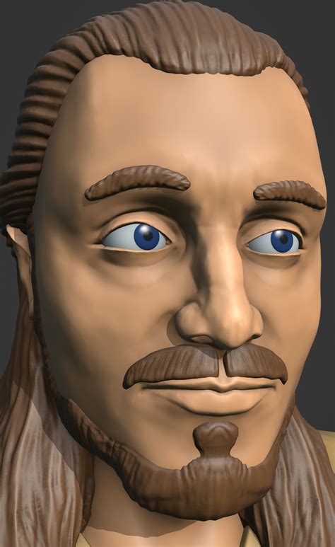 Ryan King Qui Gon Jinn Blender 3d Character